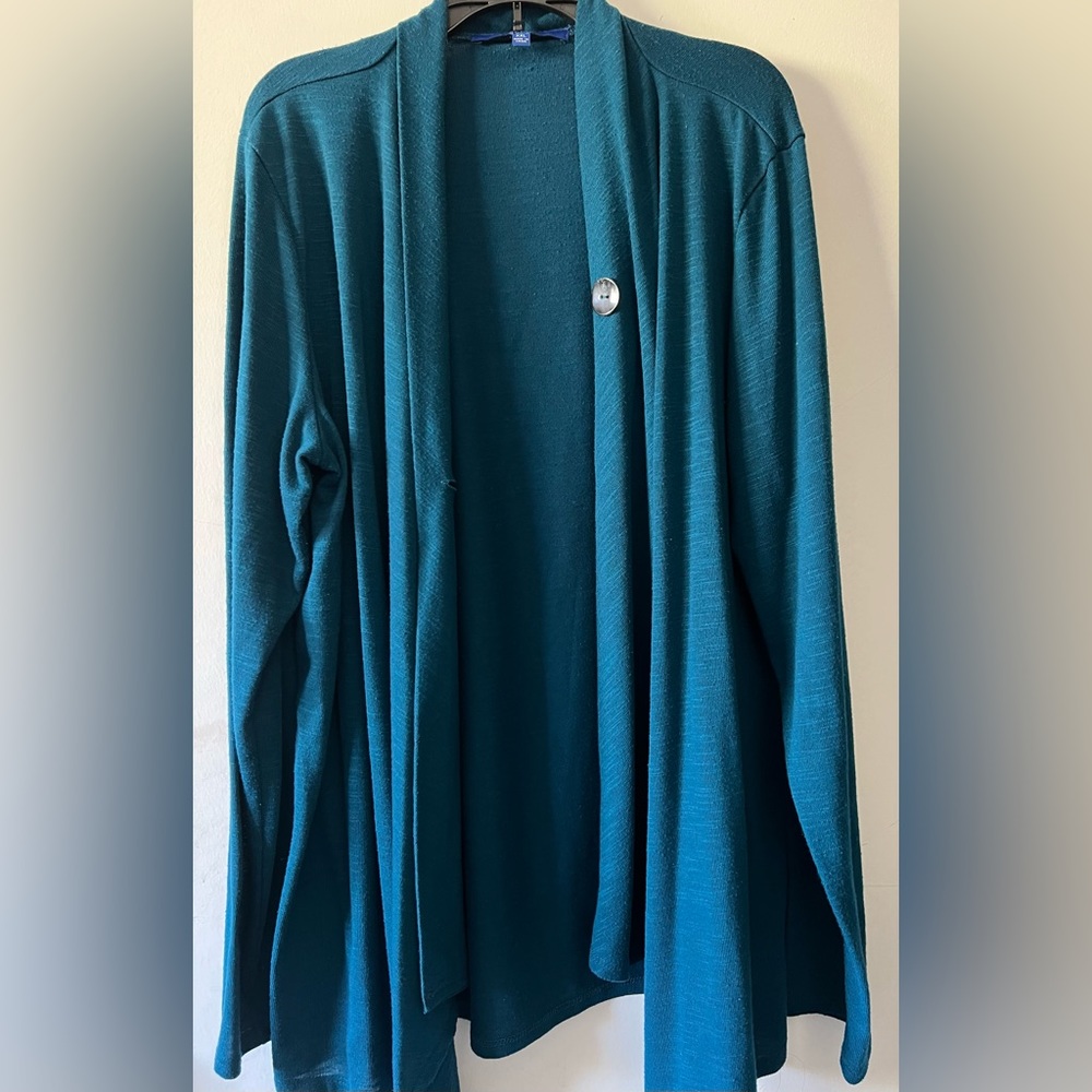 Teal blue Sonoma cardigan sweater.
